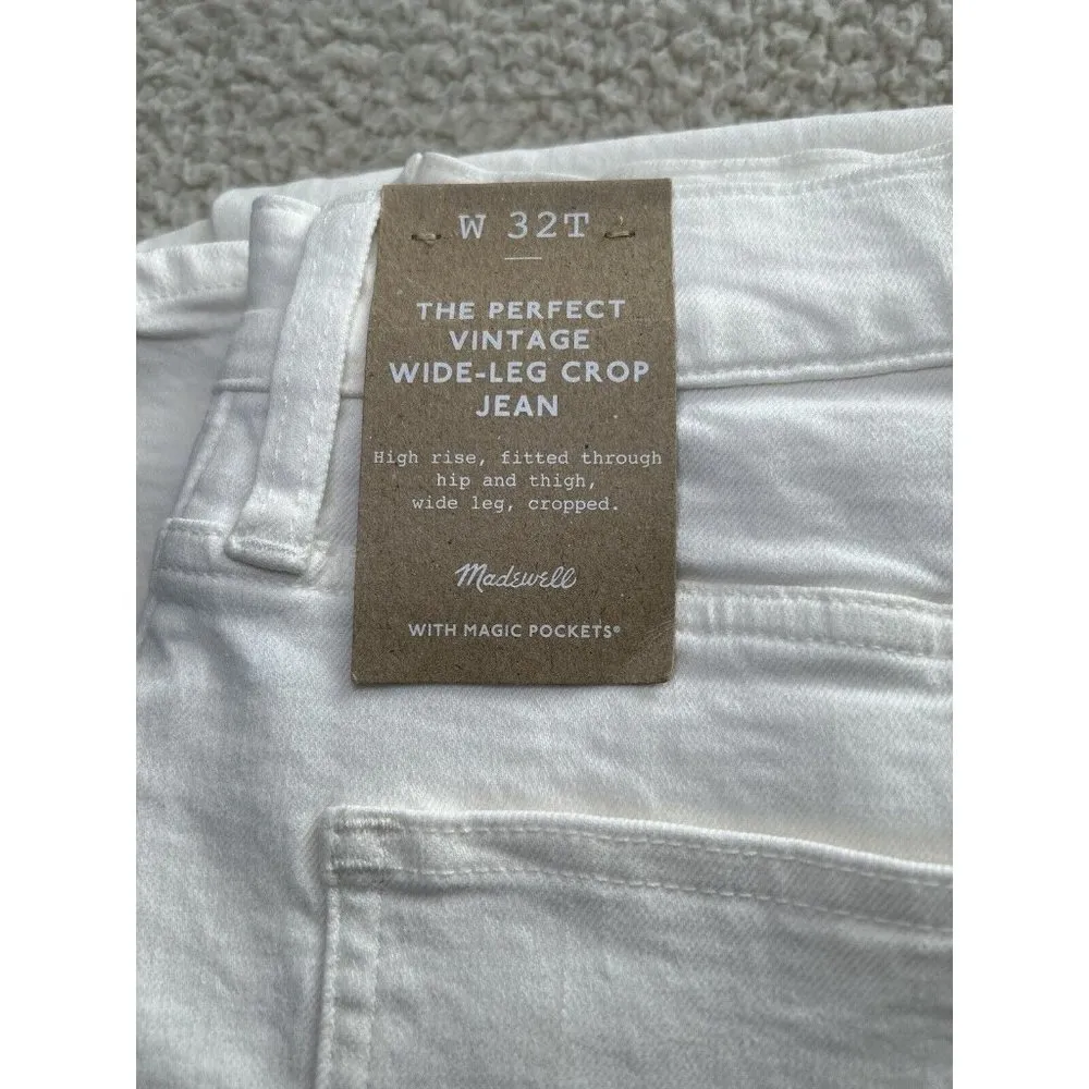 Madewell The Perfect Vintage Wide-Leg Crop in Vintage Canvas Size 32 Tall - Image 5