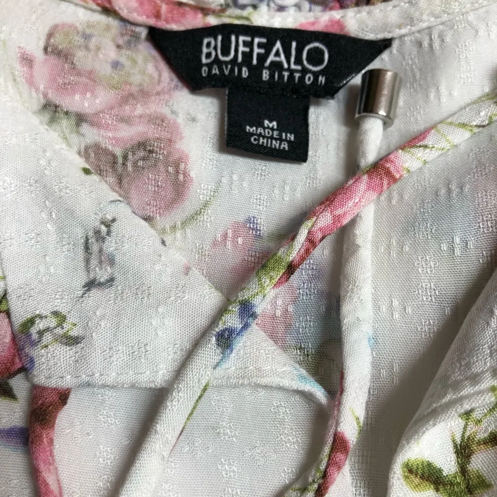 Buffalo David Bitton Floral Blouse Size M - Image 3
