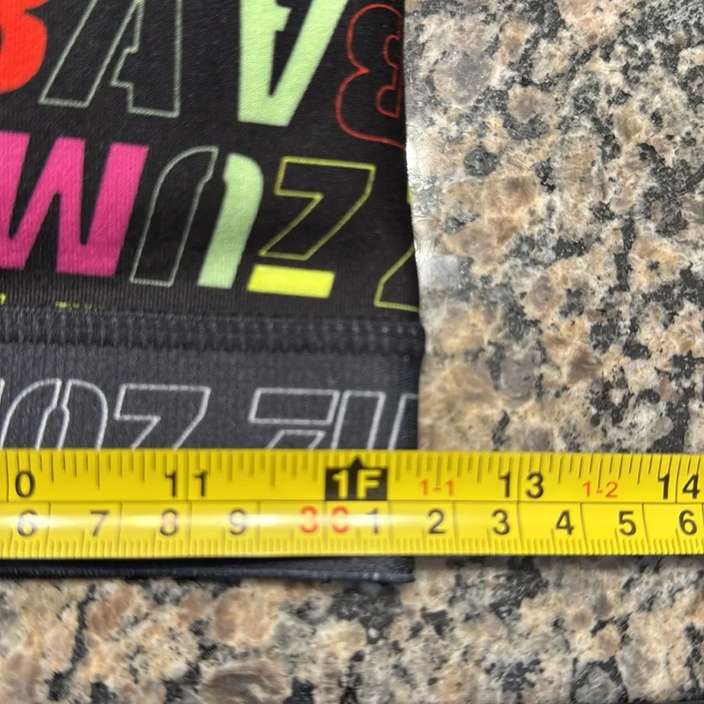 Zumba Fitness Step Into Happy Bra Black Sports Bra Size Small EUC #1575 - Image 5