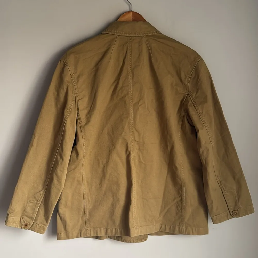 MADEWELL Women’s Dark Khaki Crossover Blazer Jacket in Regenerative Chino large - Image 3