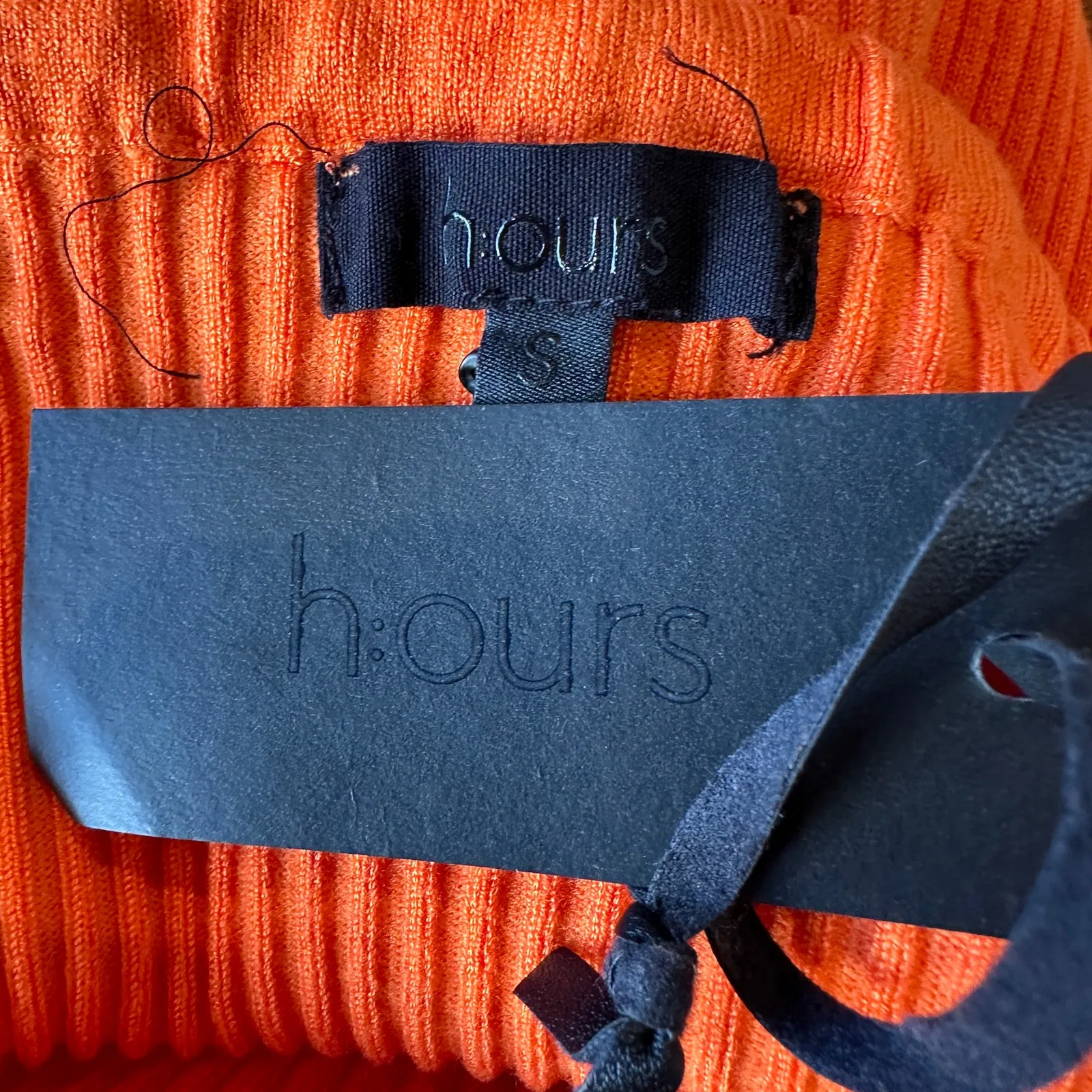 Revolve Orange Strapless Mini DressSMALL Bodycon Tube Rib Knit H:ours $138 NEW - Image 7