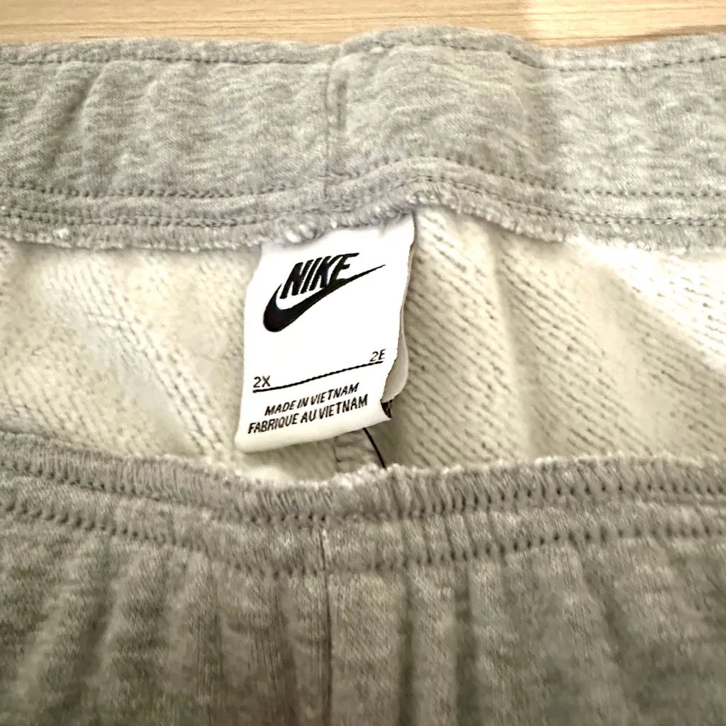 Nike Light Gray Joggers side pockets - Image 5