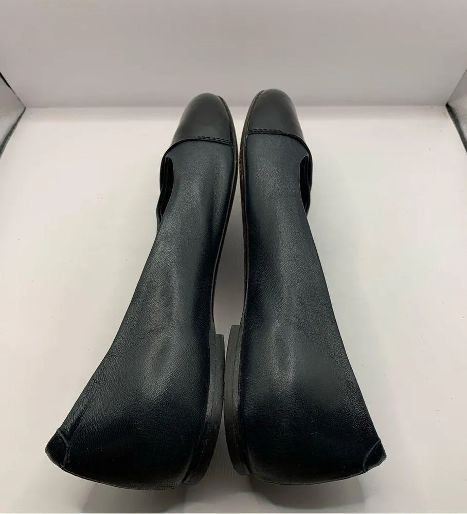 AGL Attilio Giusti Leombruni Flat Leather 38.5 US8.5 Ballet dark navy blue black Size 8.5 - Image 5