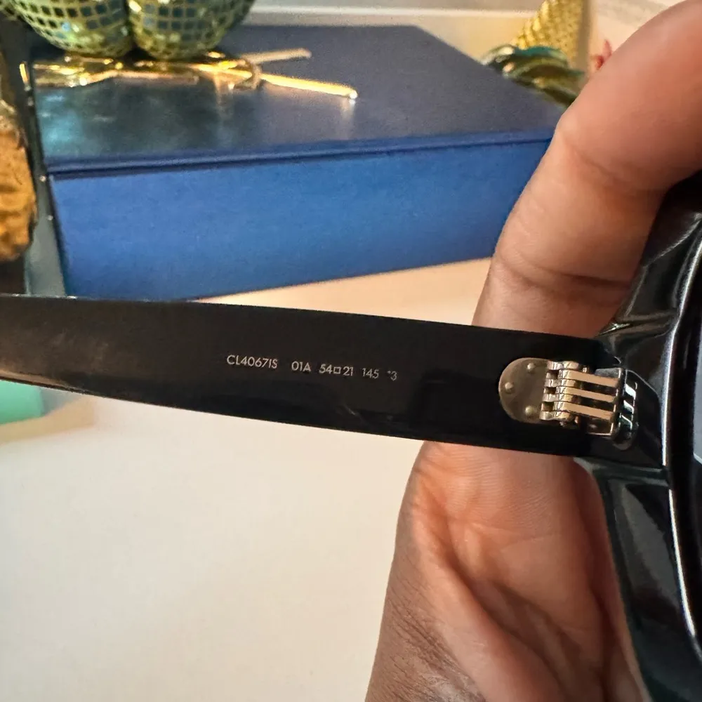 Celine Oversize Butterfly Rhinestone Sunglasses - Image 6