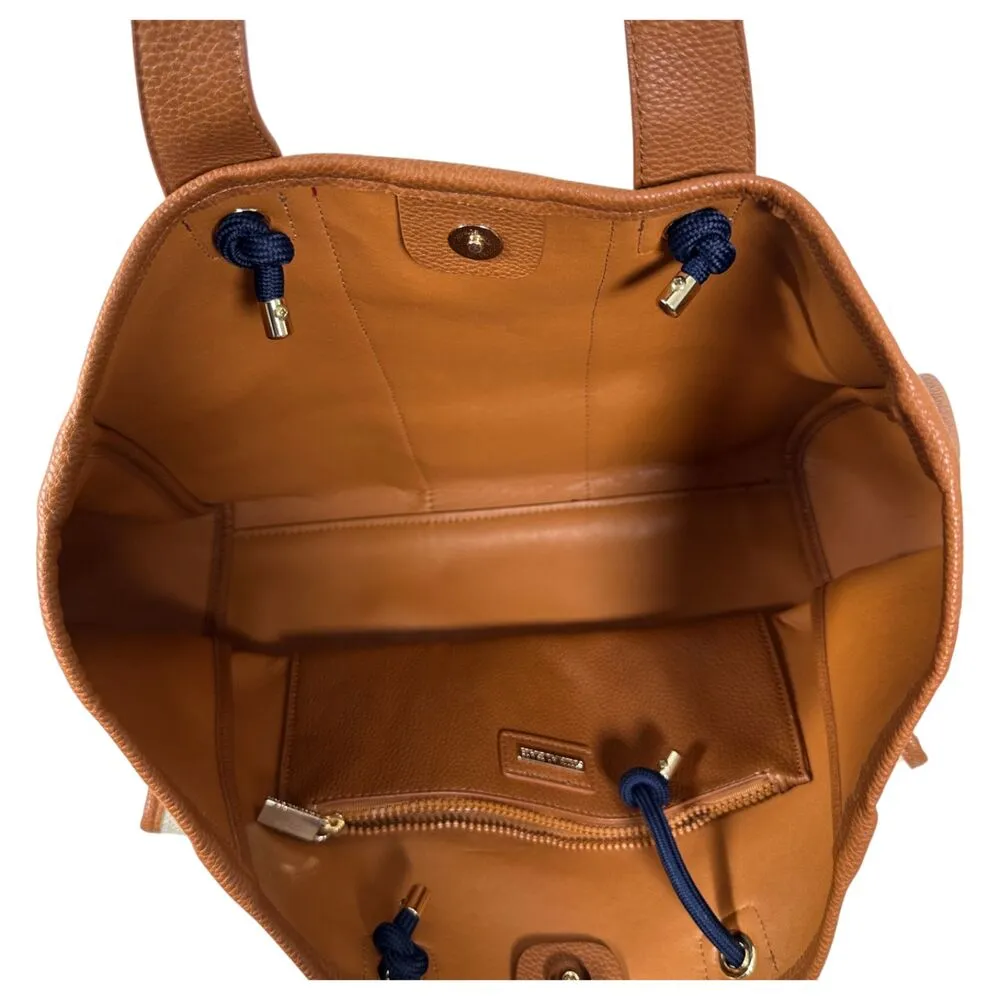 Shiraleah Beige Blue Red Blakely Tote Bag - Image 4