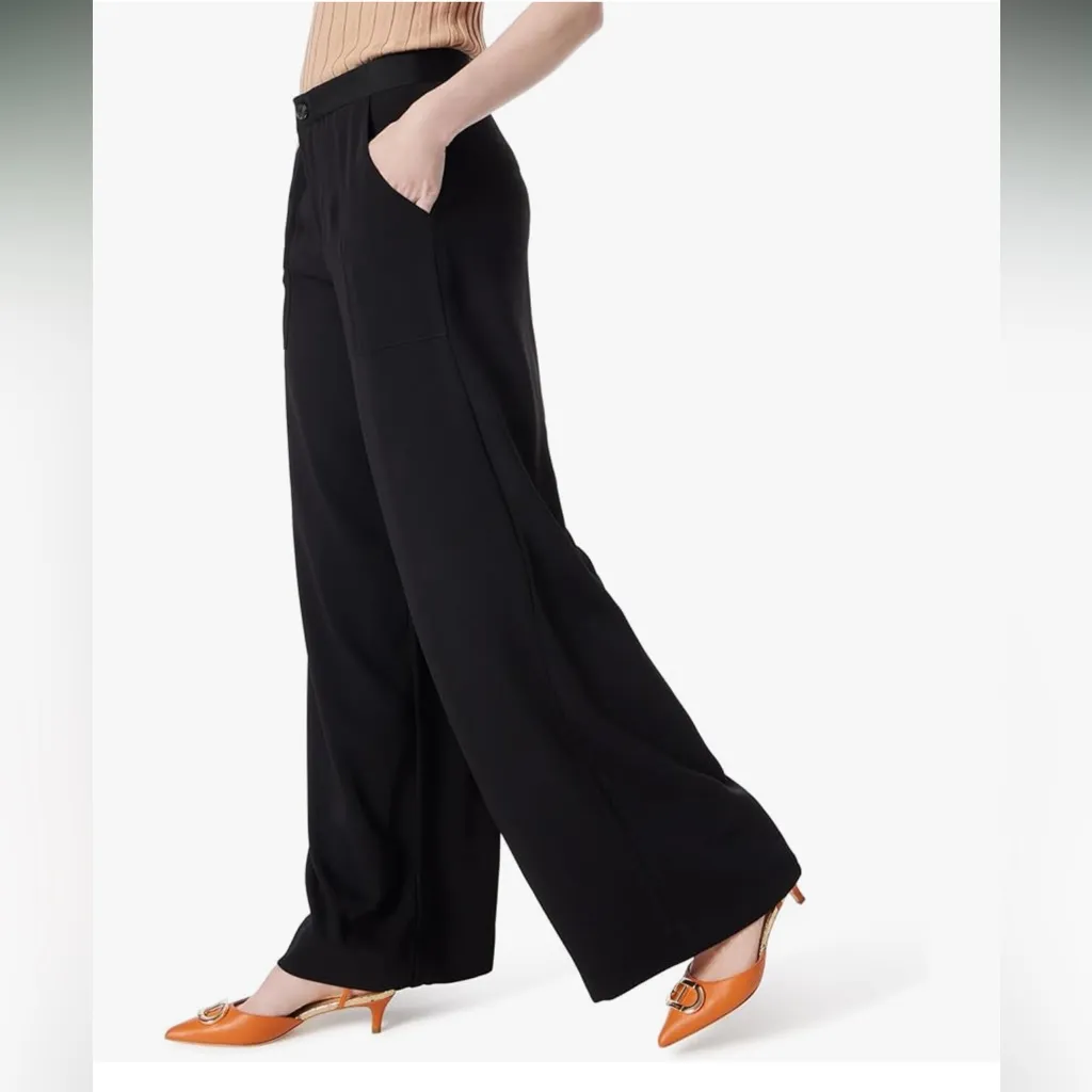 DEE OCLEPPO Women's Juniper Wide Leg Pant with Utility Pockets Size 6 NEW ✔️ Black - Image 2