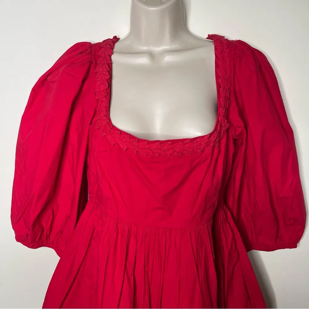 NWT RHODE Red Daya Mini Dress in Popppy sz 12 - Image 8