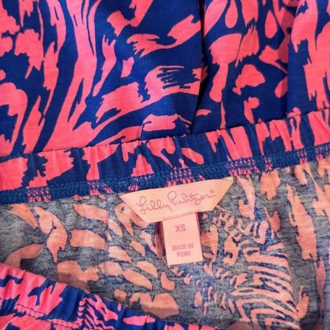 Lilly Pulitzer Womens Dress Pink Rolling in the Grass Windsor Mini Strapless XS - Image 4