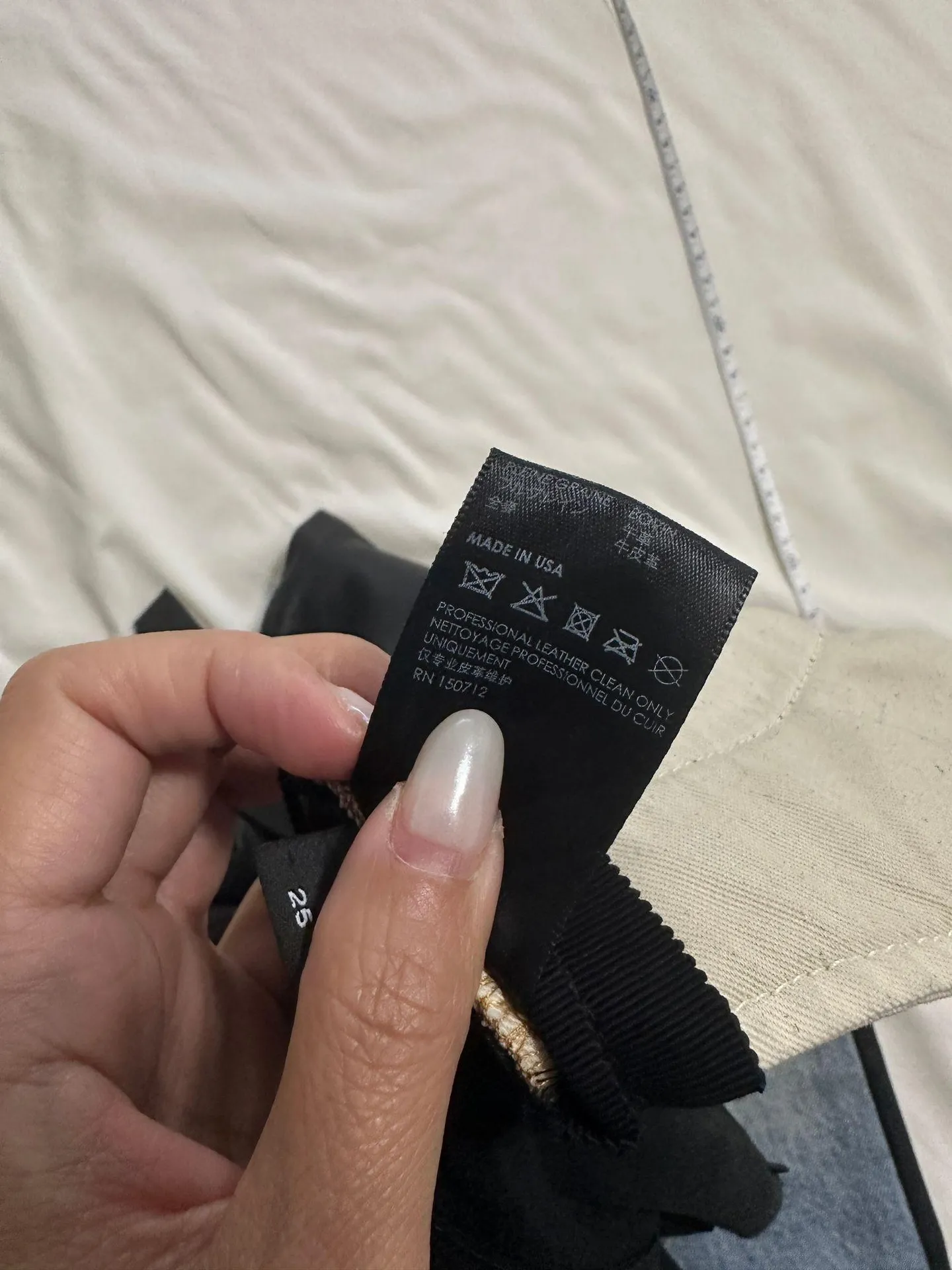 NWT Amiri  Combo/Panelled Straight-leg Mid Rise Genuine Leather Jeans/size 25 - Image 20