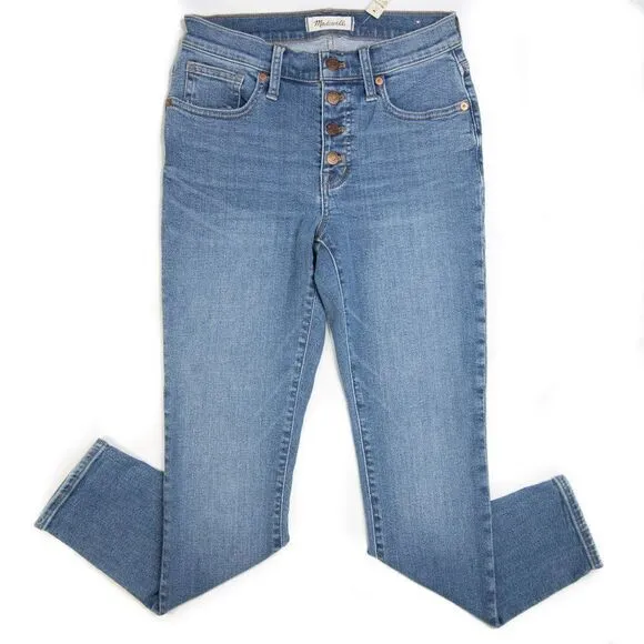 NEW‎ Madewell Mid-rise Skinny Crop Jeans dewey was, 26 - Image 9