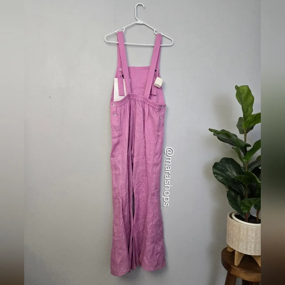 Sleeper Baccara Linen Jumpsuit in Pink - Image 11
