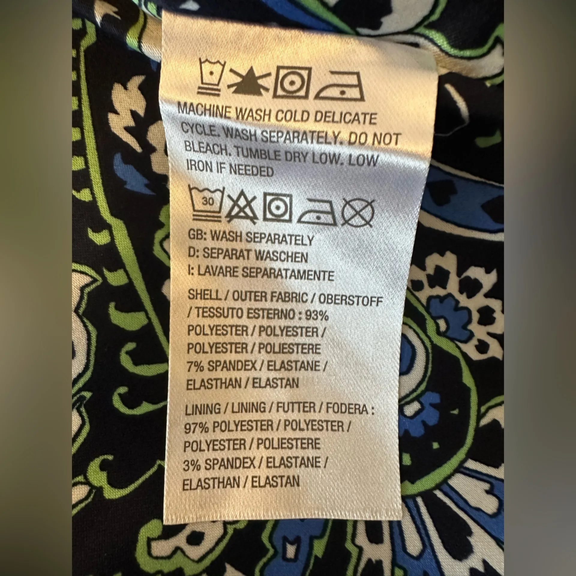 isaac mizrahi Blue faux suede blazer with Paisley liner women’s size large - Image 4