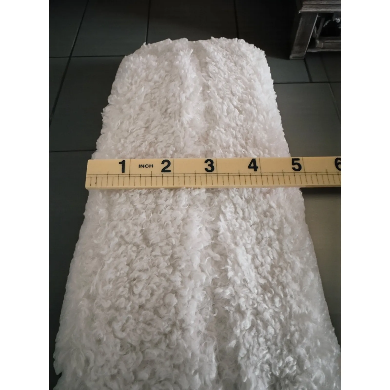 A New Day Fuzzy Sherpa Clutch Crossbody Purse Ivory Gold Chain - Image 10