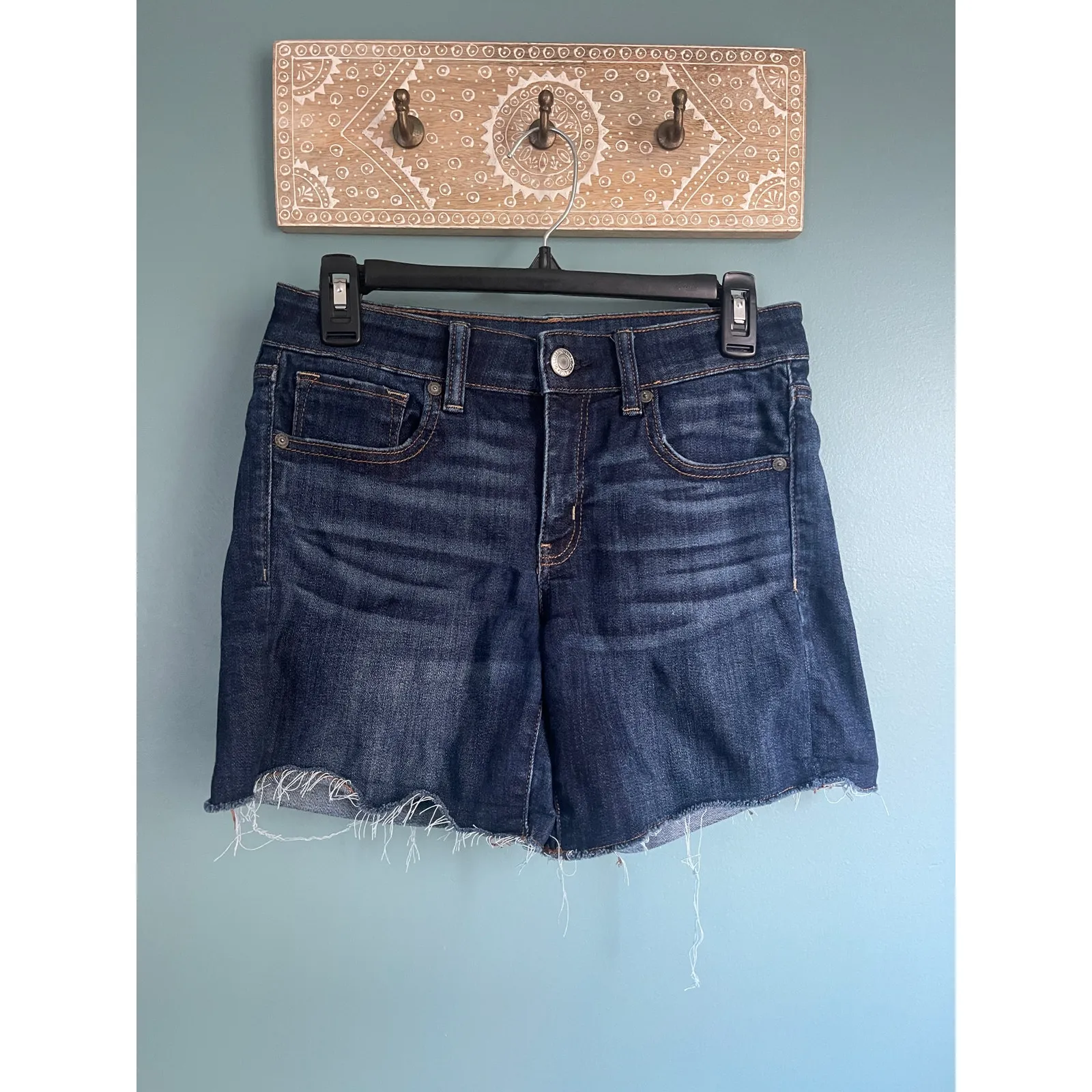 American Eagle Outfitters Midi Denim Jean Shorts - Image 2