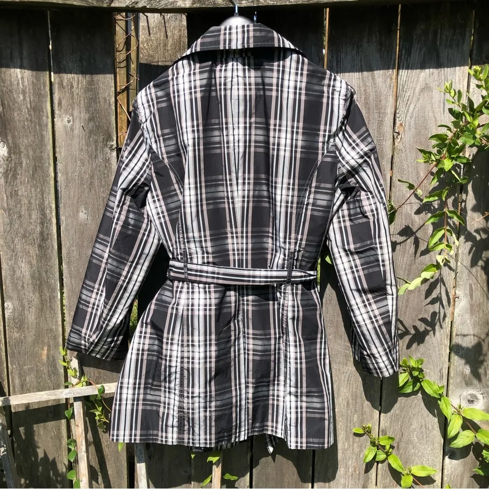 Dalia Collection Checked Rain Jacket L - Image 2