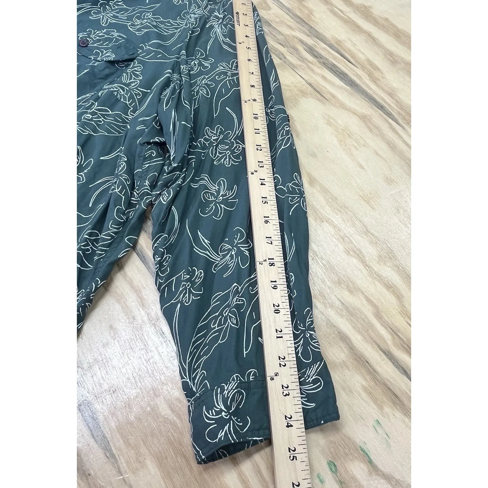 Woman Within Floral Button Down Blouse Top Size 5X GreenLightweight Flowy Office - Image 13