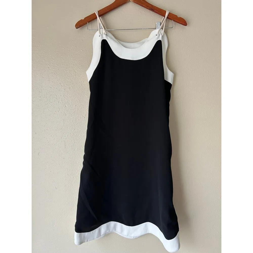 THML Wavy Trim Black and White Dress Size XS - Image 2