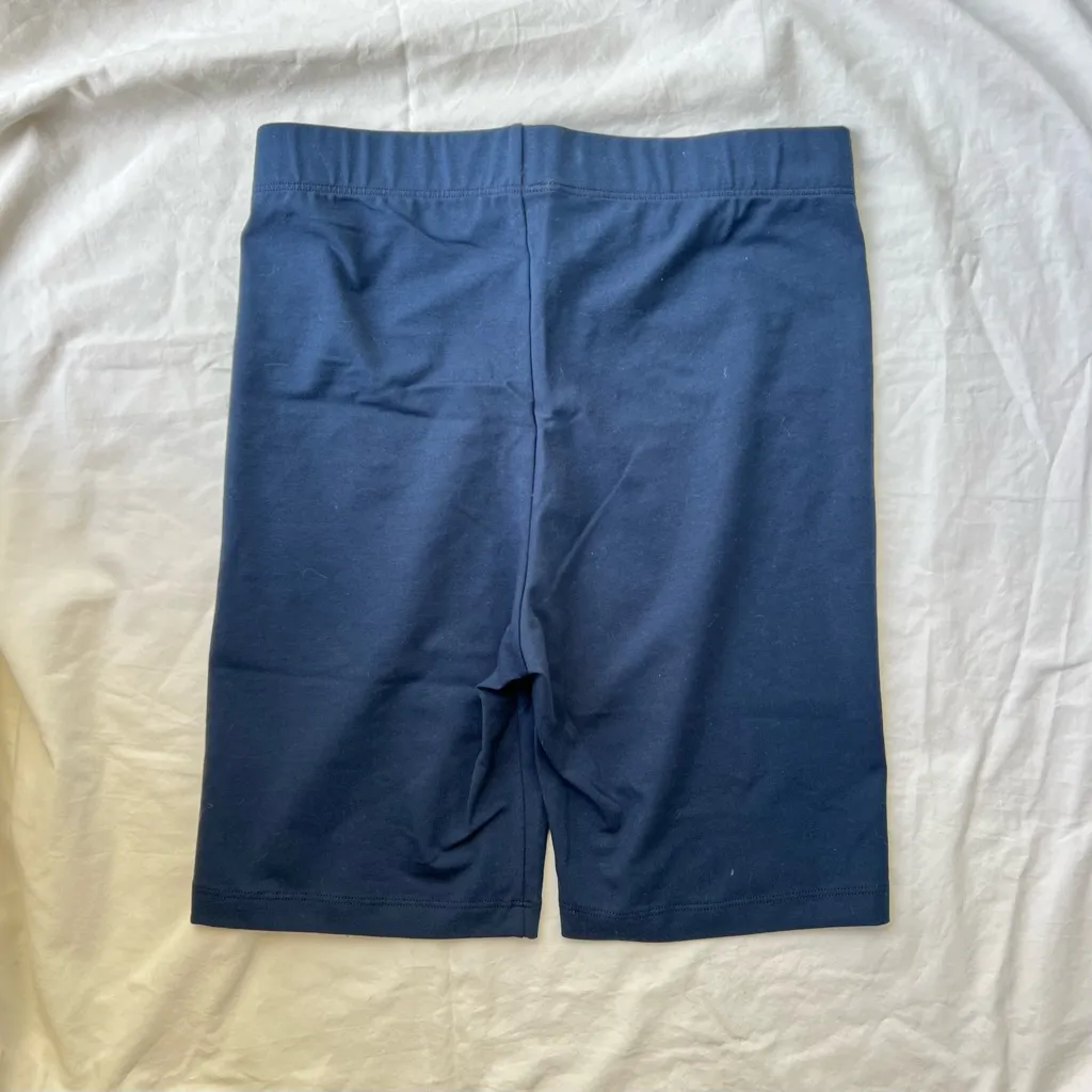 Los Angeles Apparel Garment Dye Bike Shorts Cotton Spandex Midnight Navy LARGE - Image 3