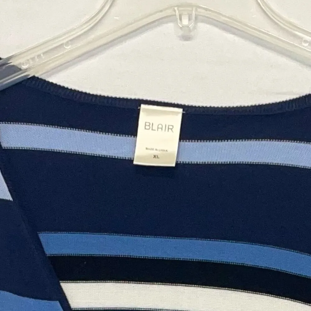 Blair Striped Knit Cardigan Sweater Women’s XL long open front oversized stripes - Image 4