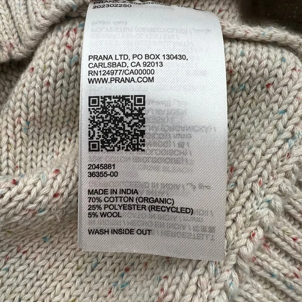 prAna  Sangria Fields Sweater Organic Cotton Knit Pullover Preppy Academia - Image 8