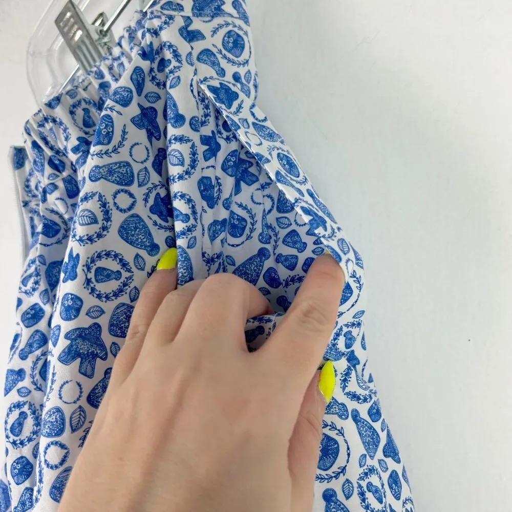 NWT  Circle Skirt in Victory Print Blue White Size 6 NEW T2789 - Image 15