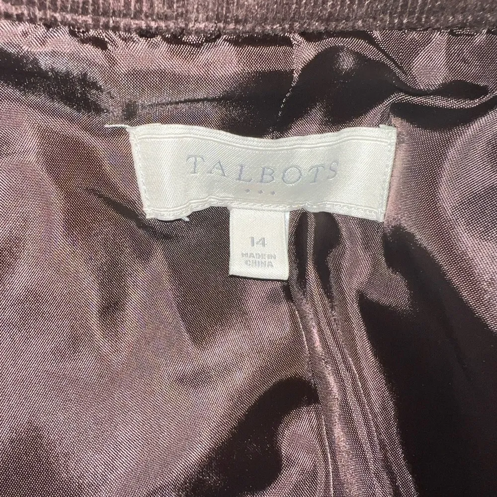 TALBOTS Size 14 Corduroy Brown Blazer, Button Down - Image 6