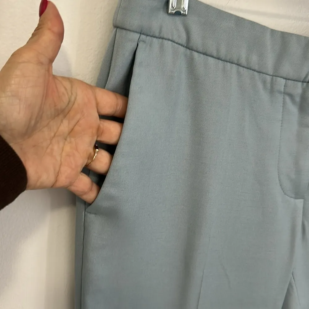 Stella McCartney Light Blue Cuffed Ankle Trousers - Image 6