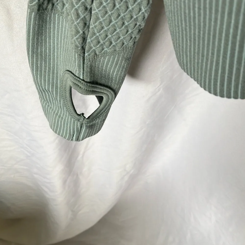 Bailey 44: Sea Foam Green Sweatshirt- High Collar- Cropped Fit- thumb holes- S - Image 11