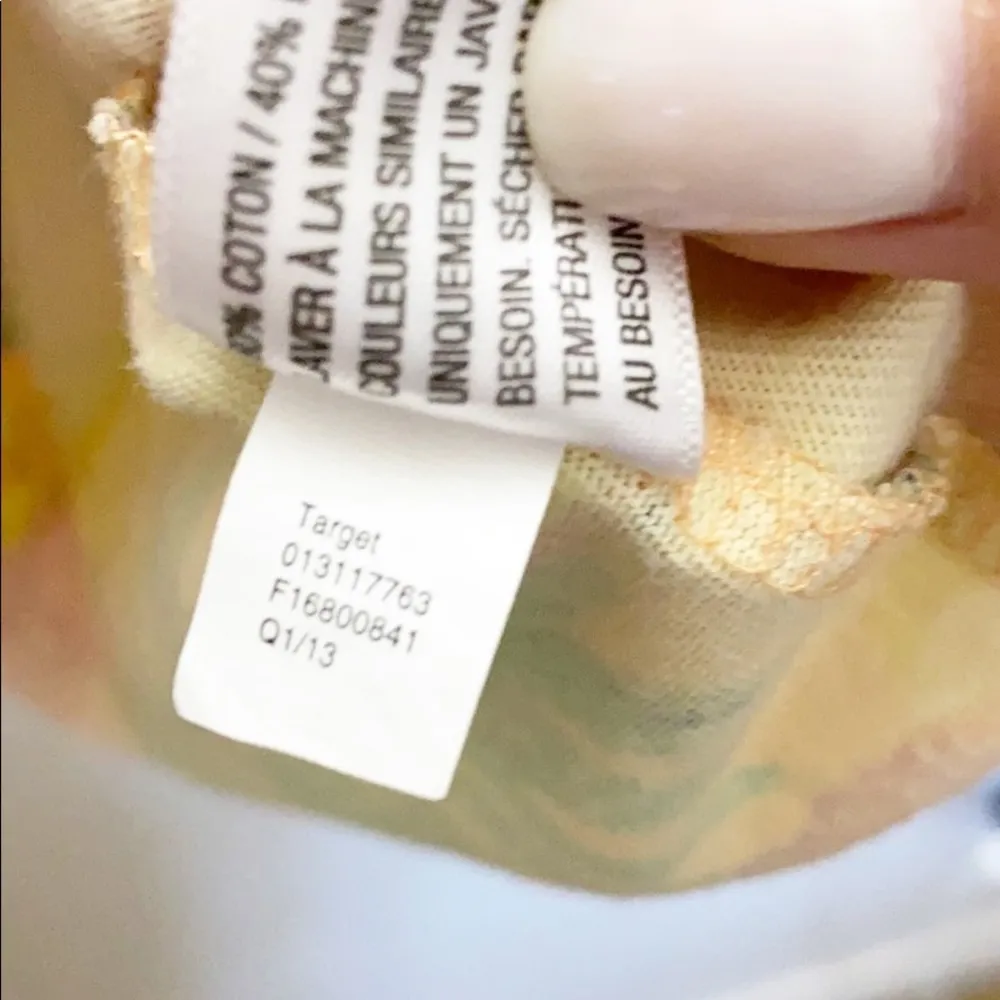 Mossimo Peach Summer Floral Strapless Mini Dress Size M - Image 5