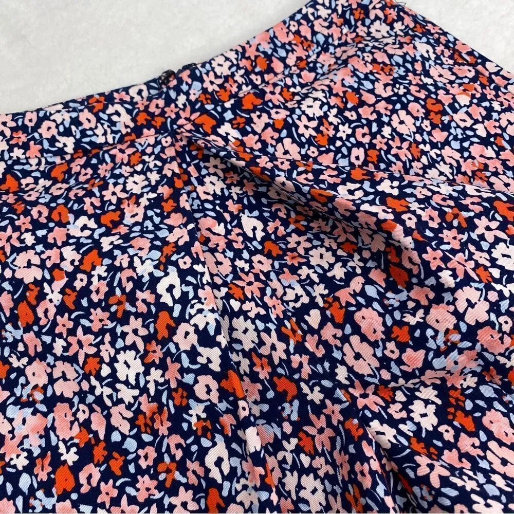 BCBGeneration Floral Pleat Front Shorts Blue 4 - Image 6