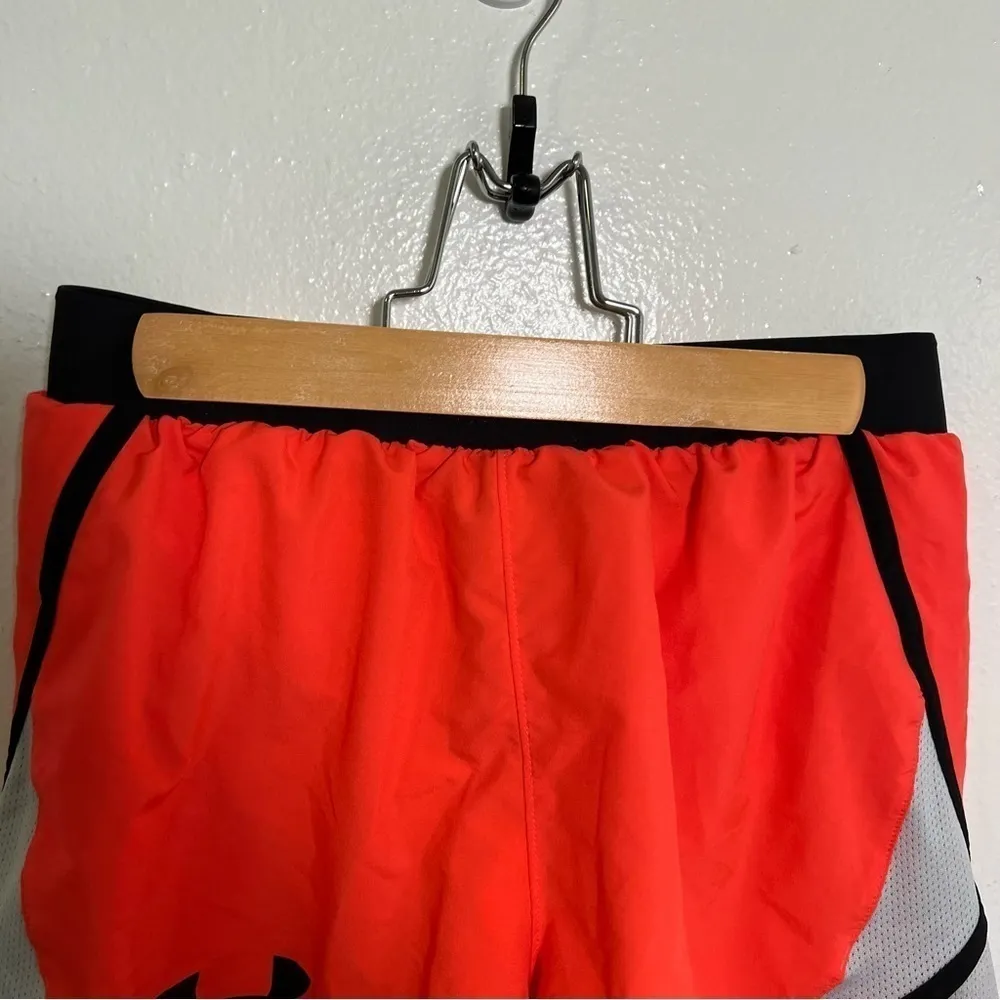 Under Armour Running Shorts Bright Coral Pink Orange XS - Image 2