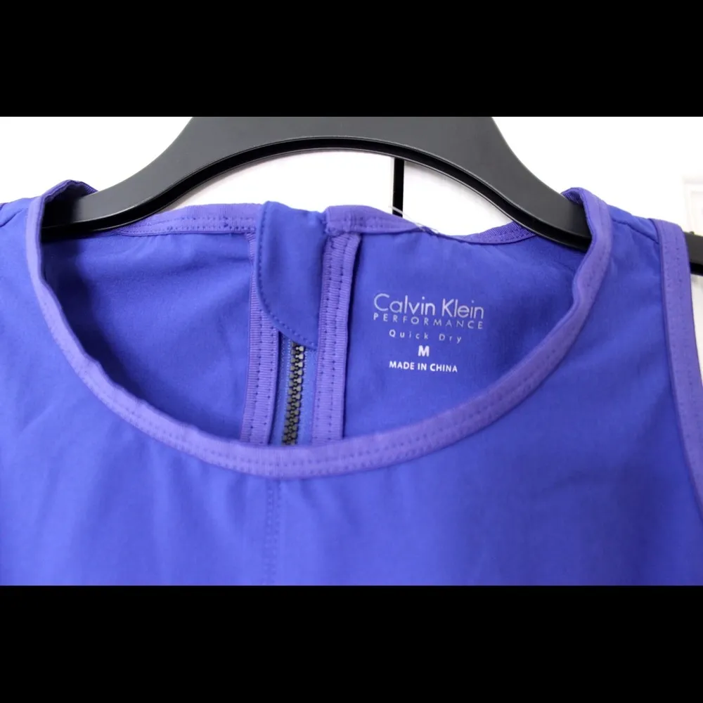 Calvin Klein | Performance Pleated Zip Back Top - Image 2