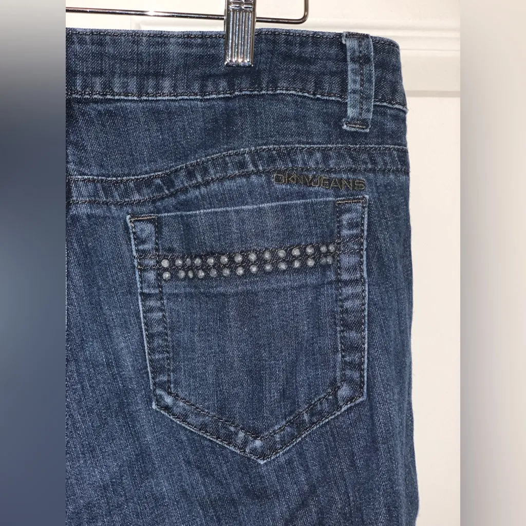 DKNY Dark Blue Straight Leg Stretch Jeans.       Size-10 - Image 5