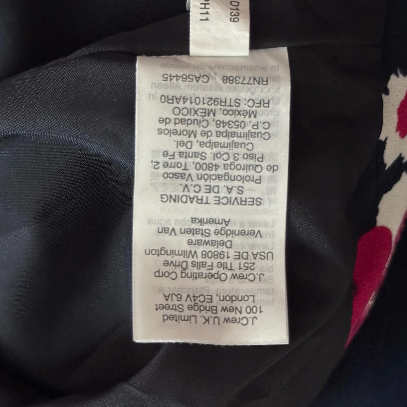 J.Crew Pencil Skirt Women Floral‎ Print Career Office Wear Blue Pink Size 2 - Image 8