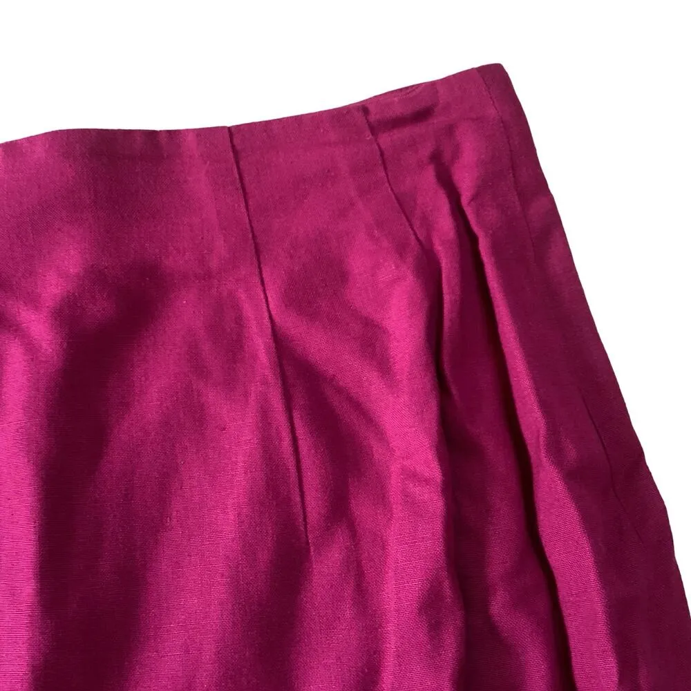 Chaus Linen Blend Skirt Suit Pink Size 6 - Image 9
