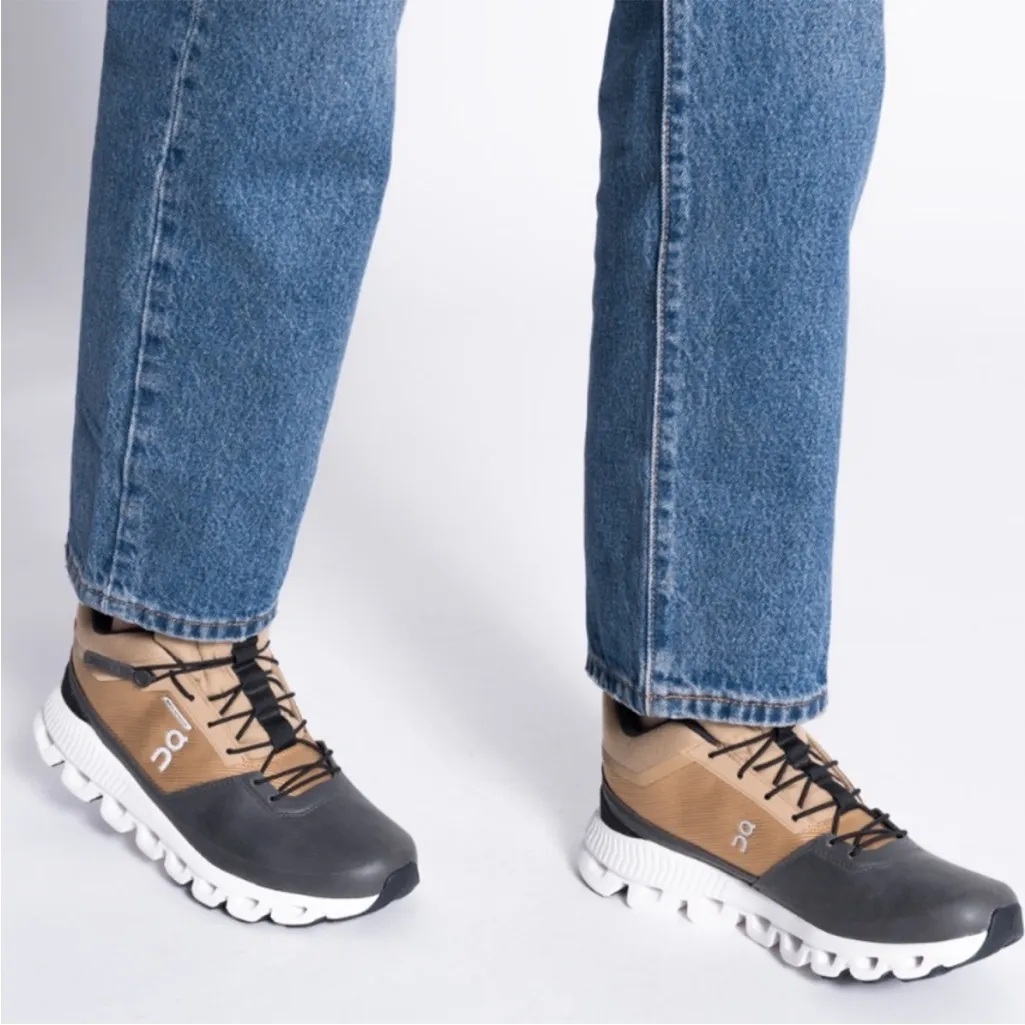 On Cloud Hi Waterproof Sneakers in Chai/ Magnet - Image 11