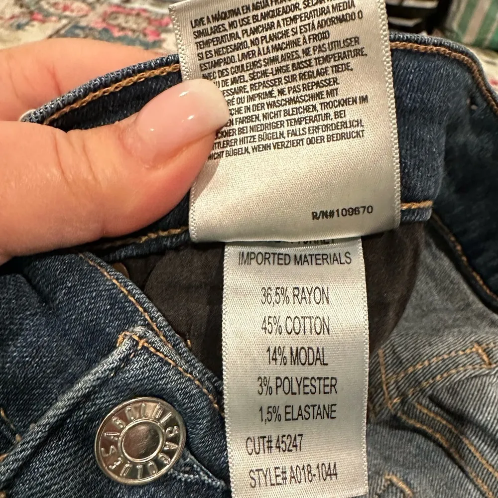 AGOLDE TUCKERNUCK BLUE DENIM HIGH RISE WAIST ANKLE BLUE ACID WASH JEANS 24 - Image 8