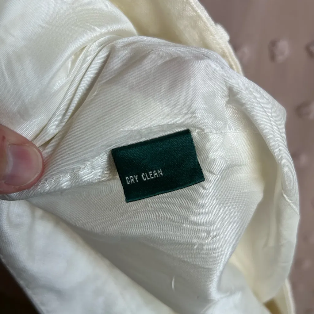 Lauren Ralph Lauren 100% Linen Wide Leg Trouser Pants Sz 14‎ White - Image 4