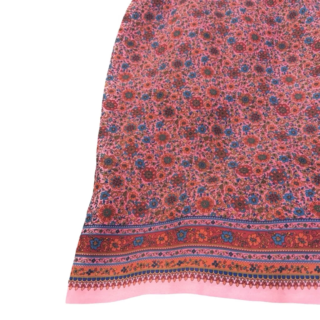 Positive Attitude Multicolor Floral Mini Dress Pink Size M - Image 8