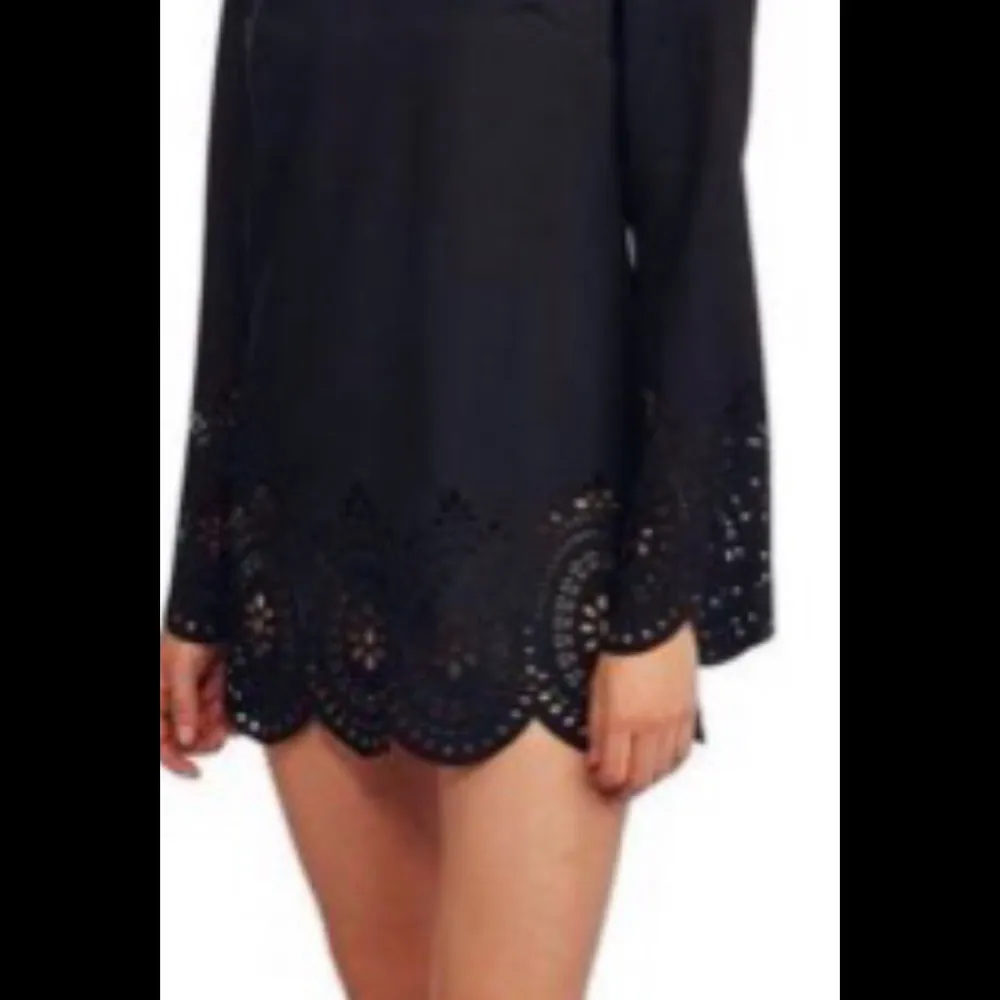 Catalin Womens Black Swimsuit Coverup Size Medium 8-10 Long Bell Sleeves New - Image 2