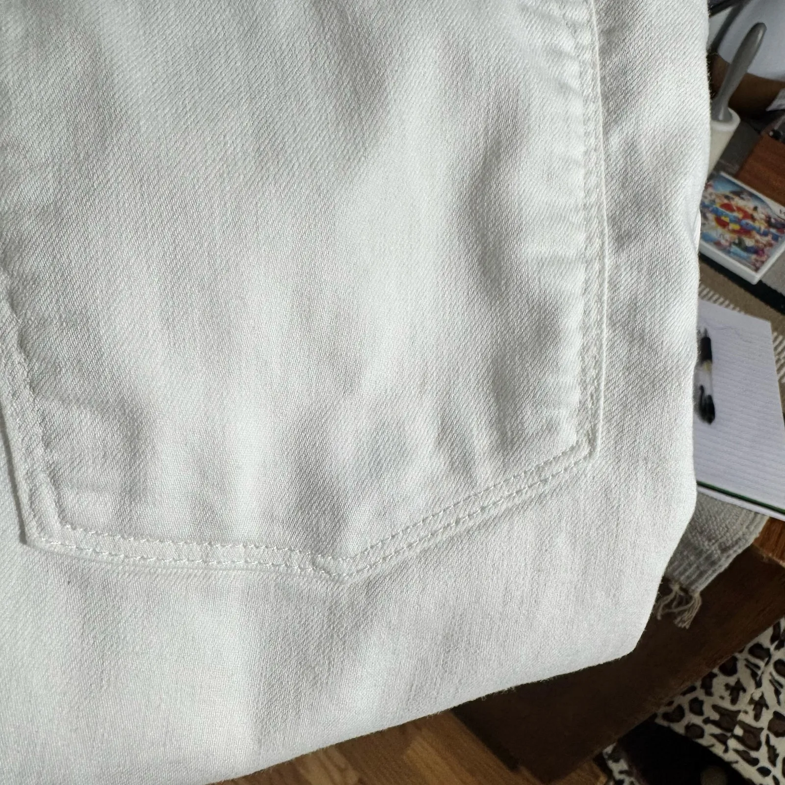 Prana Minimal Stretch Jean Pant Women 8 White Preppy Casual Modest Spring Coast - Image 6