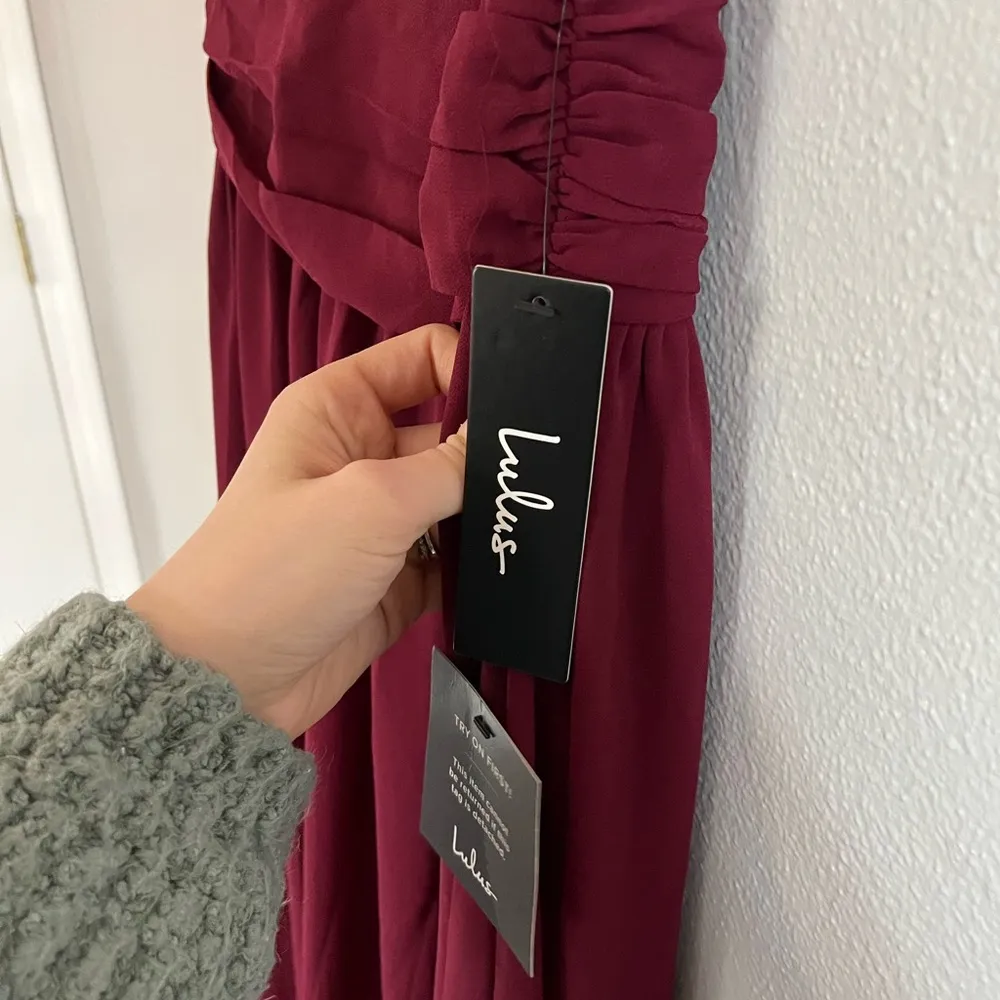 [Lulus] NWT Heavenly Hues Burgundy Maxi Dress-Small - Image 11