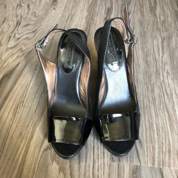 Banana republic leather singleback sandals 4”‎ heel - Image 7