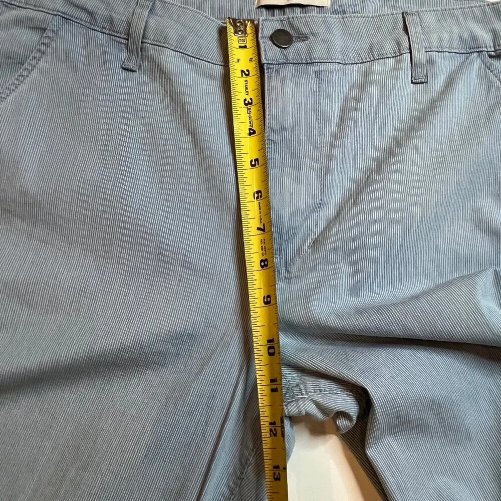 Anthropologie FIDELITY Denim Katie High Classic Flare Jeans Summer Stripe SZ 32 - Image 13