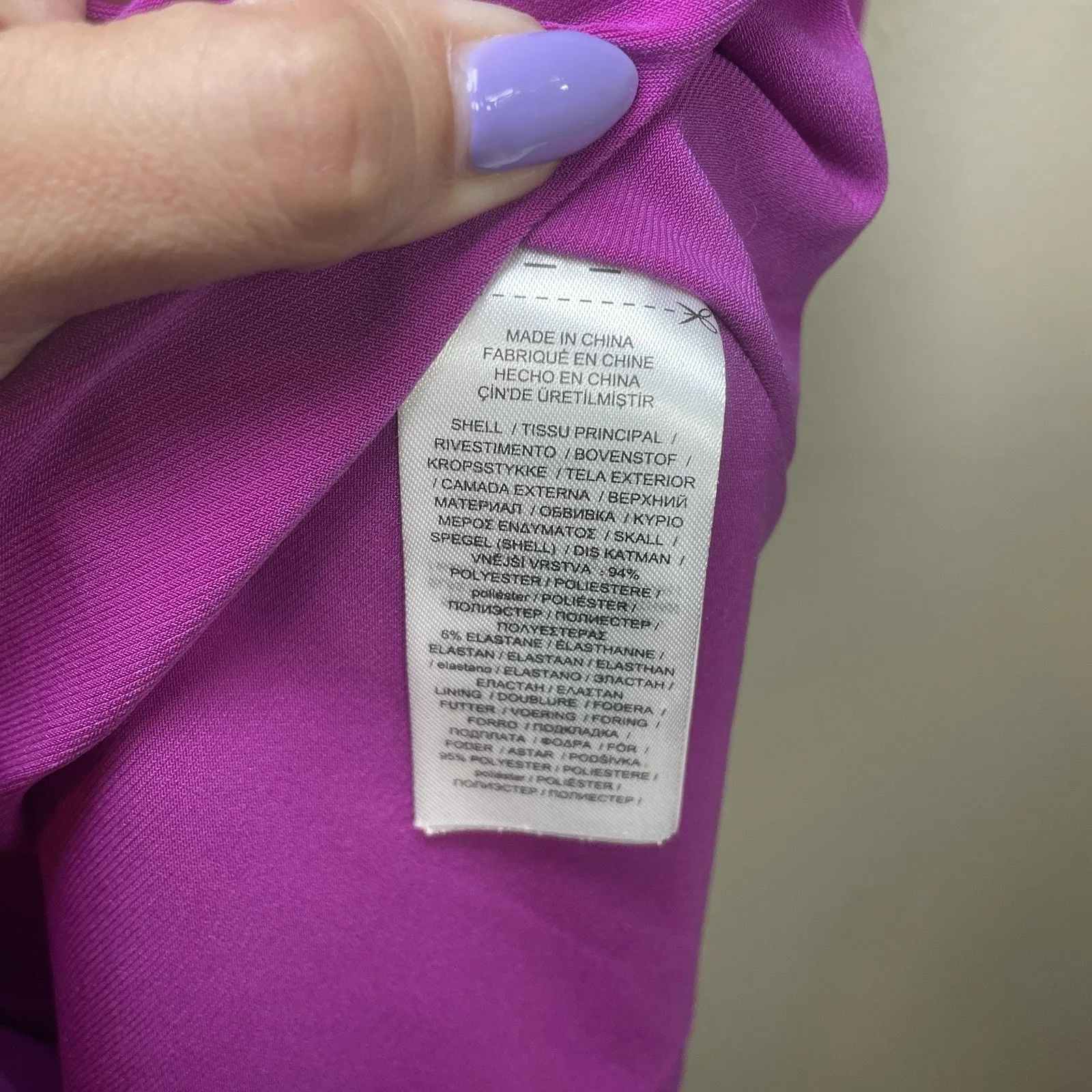 Lauren Ralph Lauren Dress Black Label Long Sleeve Size 4 Purple Magenta Stretch - Image 5