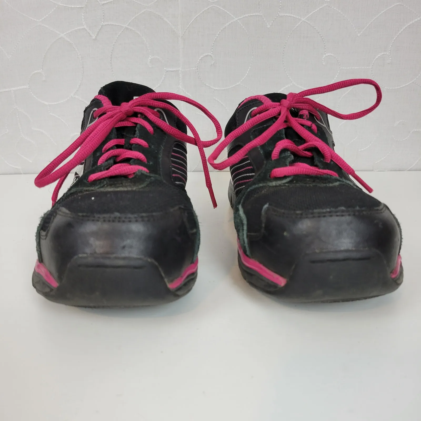 Reebok Anomar Work Womens 7.5‎ Black Pink Steel Toe Safety Shoes - Image 7