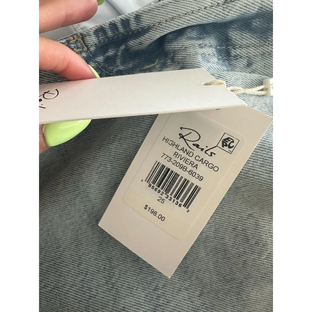 RAILS Highland Cargo Riviera Denim Midi Skirt Size 25 NEW NWT - Image 3