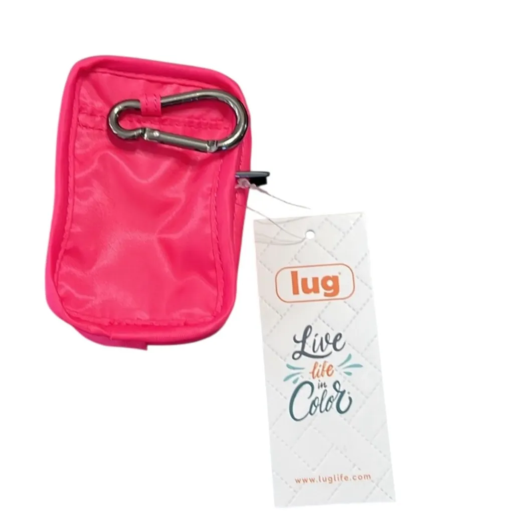 LUG DRIZZLE MINI ZIP STORAGE POUCH POWERFUL PINK - Image 3