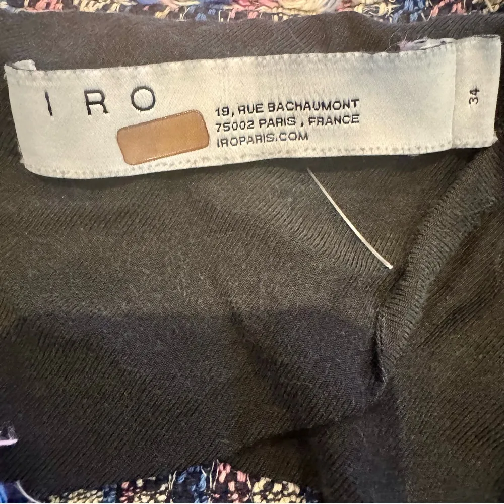 IRO Frankie Blue, Pink, Black & Cream Tweed Blazer Jacket US XS - Image 7