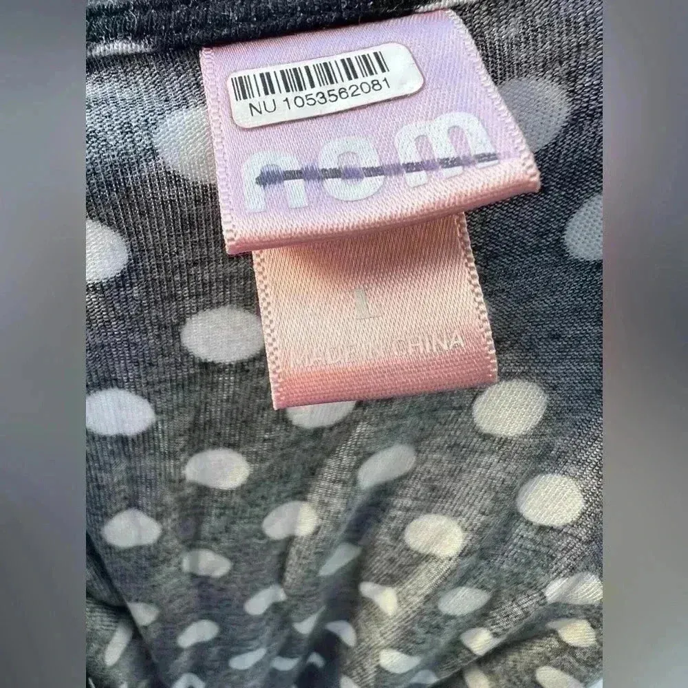 NOM Maternity Polka Dot Francesca Wrap Front Black White Jumpsuit Large $128 Size undefined - Image 6